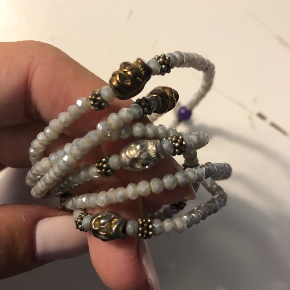 Five wrap grey bracelet - Picture 2 of 2